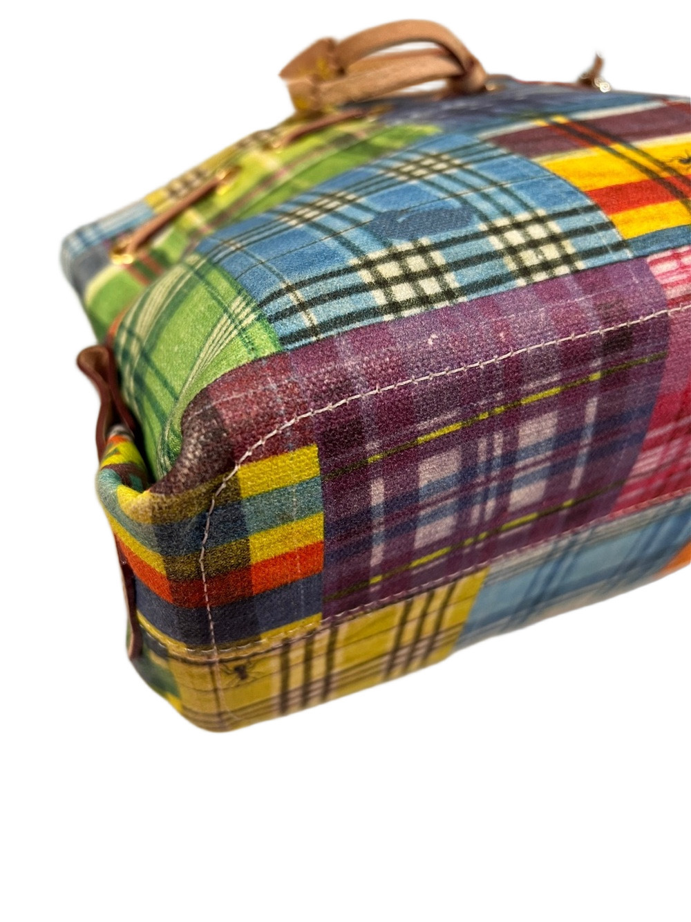 Dooney & Bourke Picnic Plaid Madras Tote in Patchwork - Picture 10 of 13